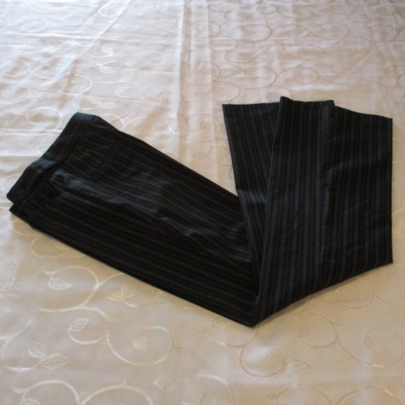 EXPRESS DESIGN STUDIO PINSTRIPE SLACKS (bl-wht) - Picture 11 of 15